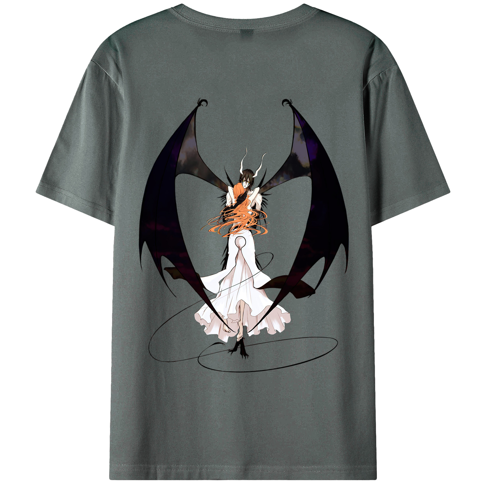 （画像用） ブリーチ ウルキオラ·シファー BLEACH Ulquiorra cifer 綿100％ メンズ半袖Tシャツ（バックプリント） 通気性